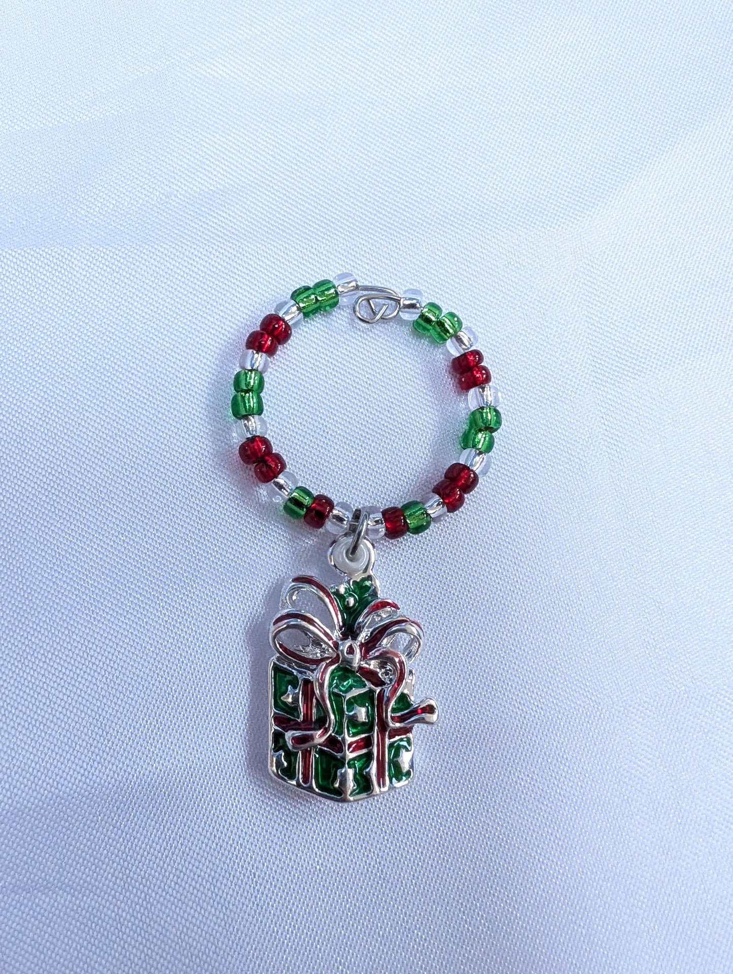 Christmas Themed Wine Glass Charms - Festive Drinks Markers