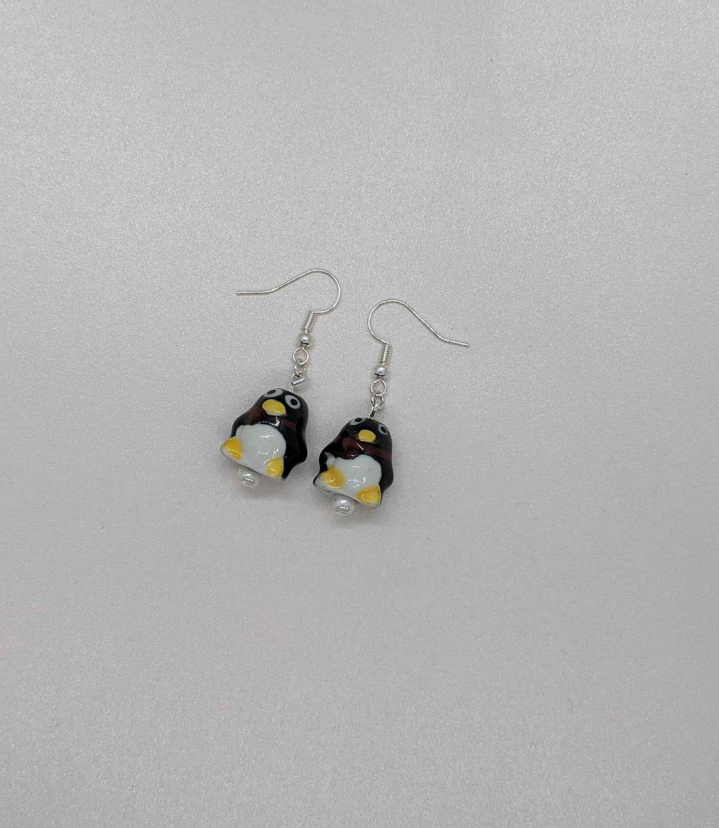 Penguin Earrings, Christmas jewellery, Winter Earrings, penguin jewellery, Earrings for a penguin lover gift, silver hooks, surgical steel