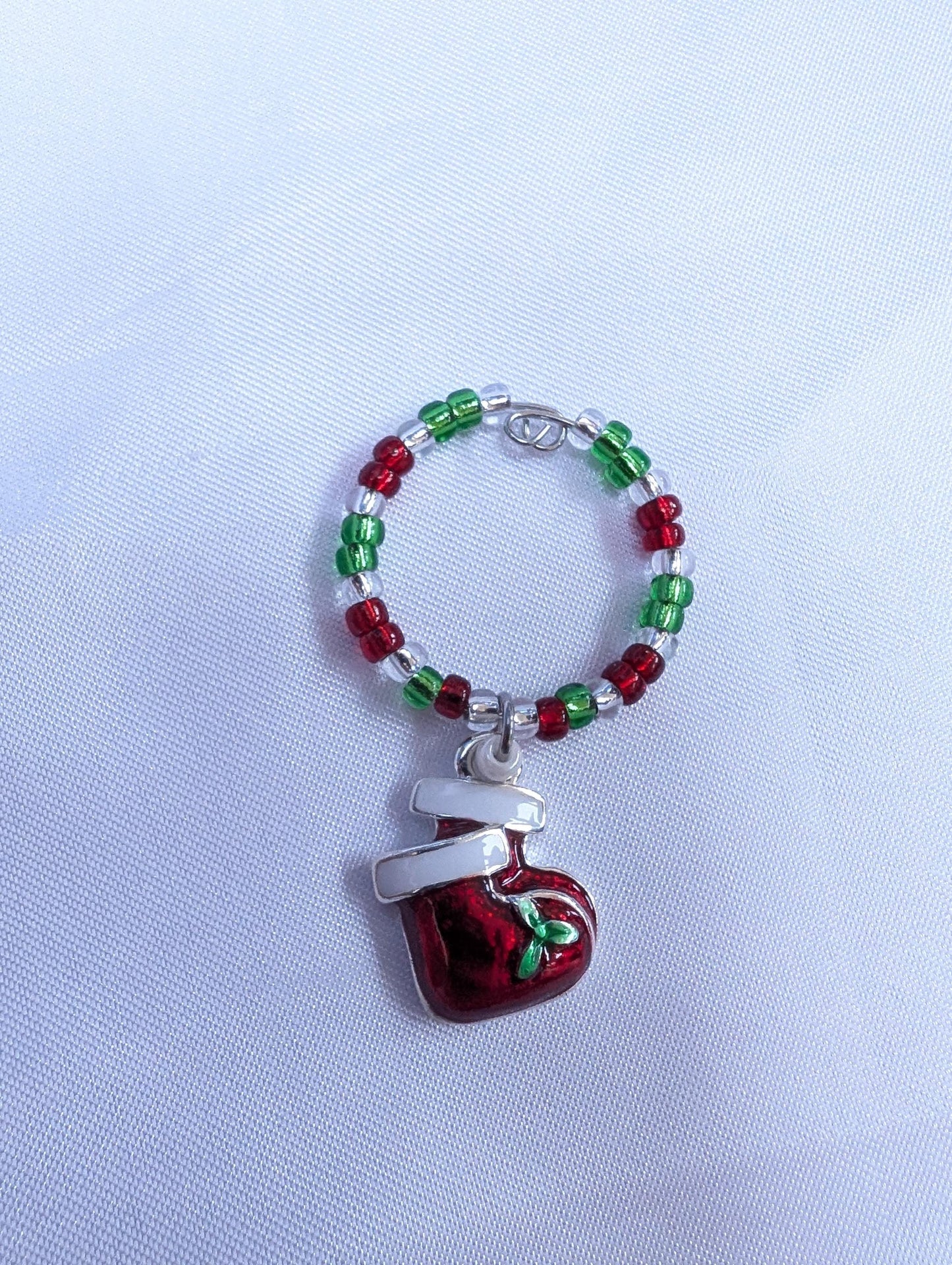 Christmas Themed Wine Glass Charms - Festive Drinks Markers