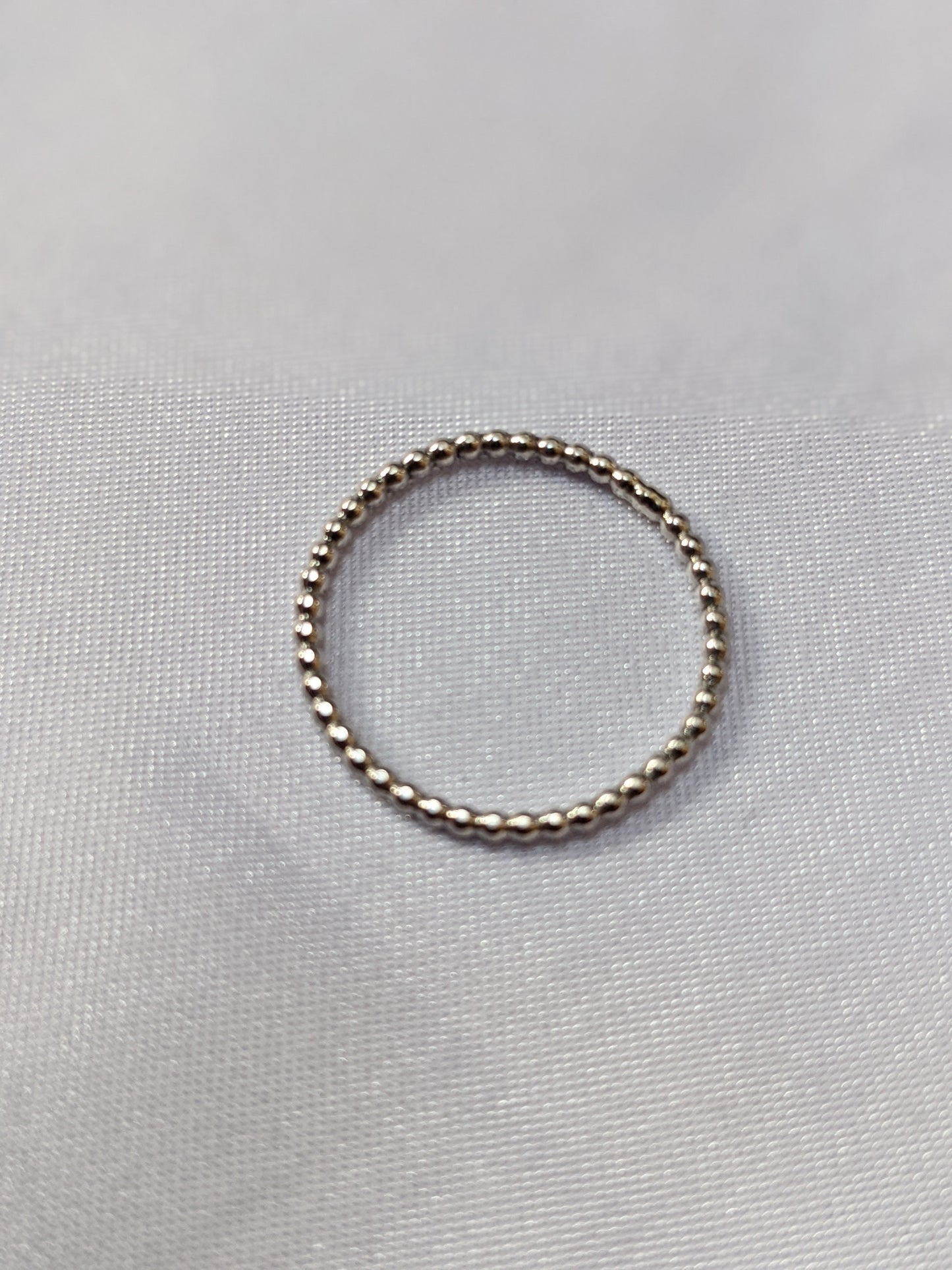 Sterling Silver Bead Effect Stacking Ring | Sterling Silver Bubble Ring