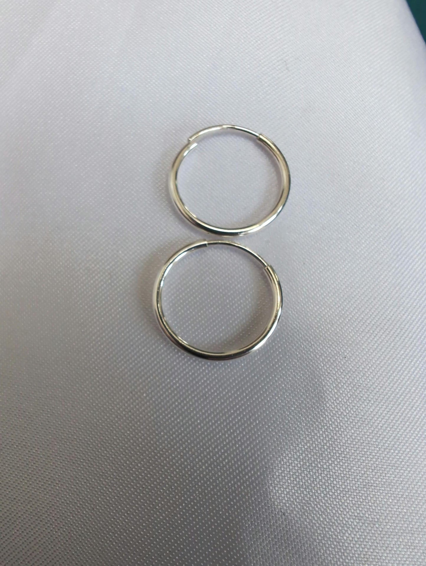 Cute sterling silver cherry on small hoops, cherry lover jewellery gift