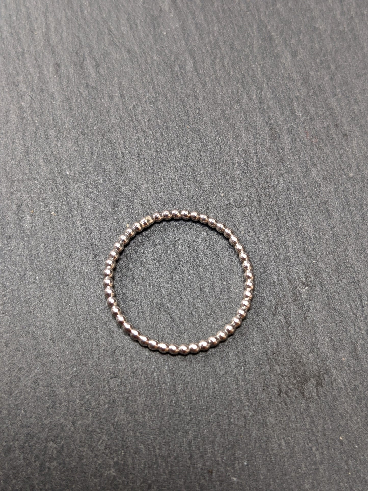 Sterling Silver Bead Effect Stacking Ring | Sterling Silver Bubble Ring