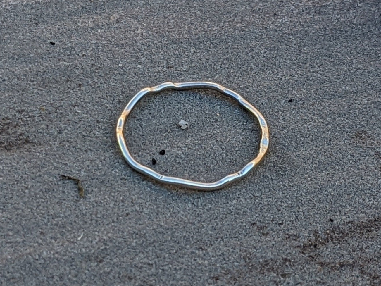 Sterling Silver Tiny Wave Ring | Minimalist Thin Ring