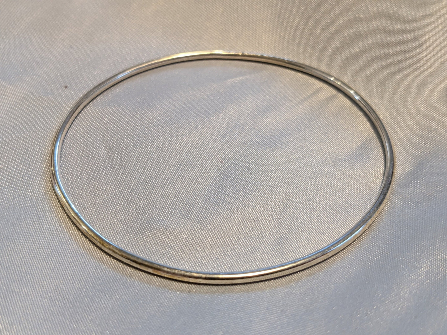Handmade Sterling Silver Wavy Bangle | Decorative Stacking Bangle