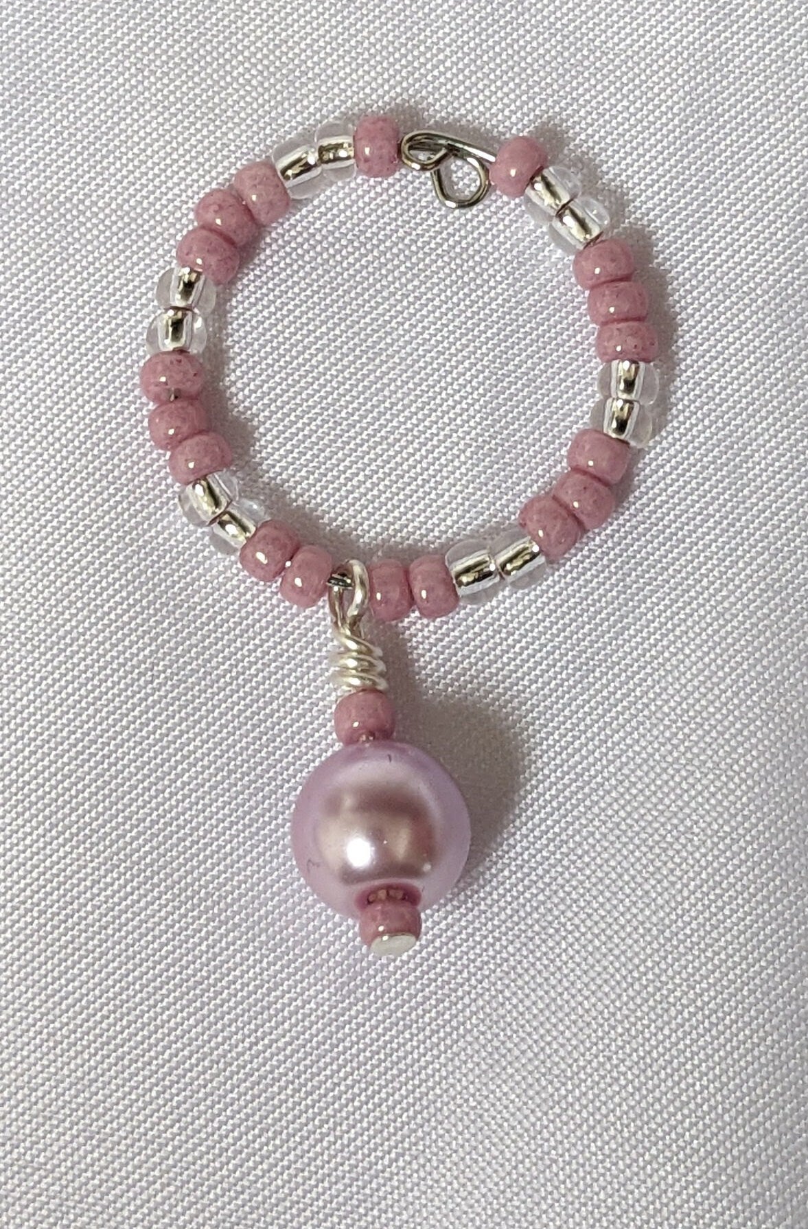 Coloured Wine Glass Charms - Wire Wrapped Pearlescent Glass Bead Wine Glass Charms
