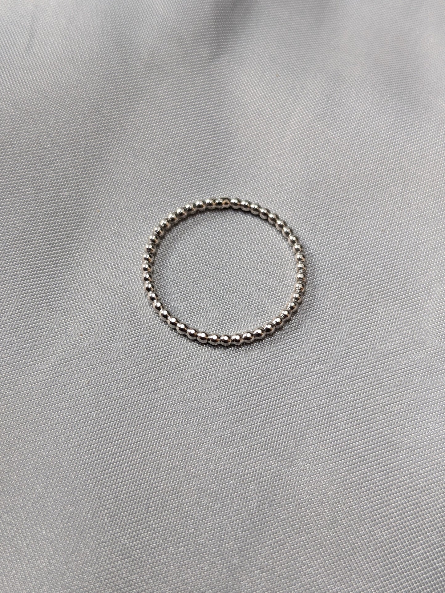 Sterling Silver Bead Effect Stacking Ring | Sterling Silver Bubble Ring