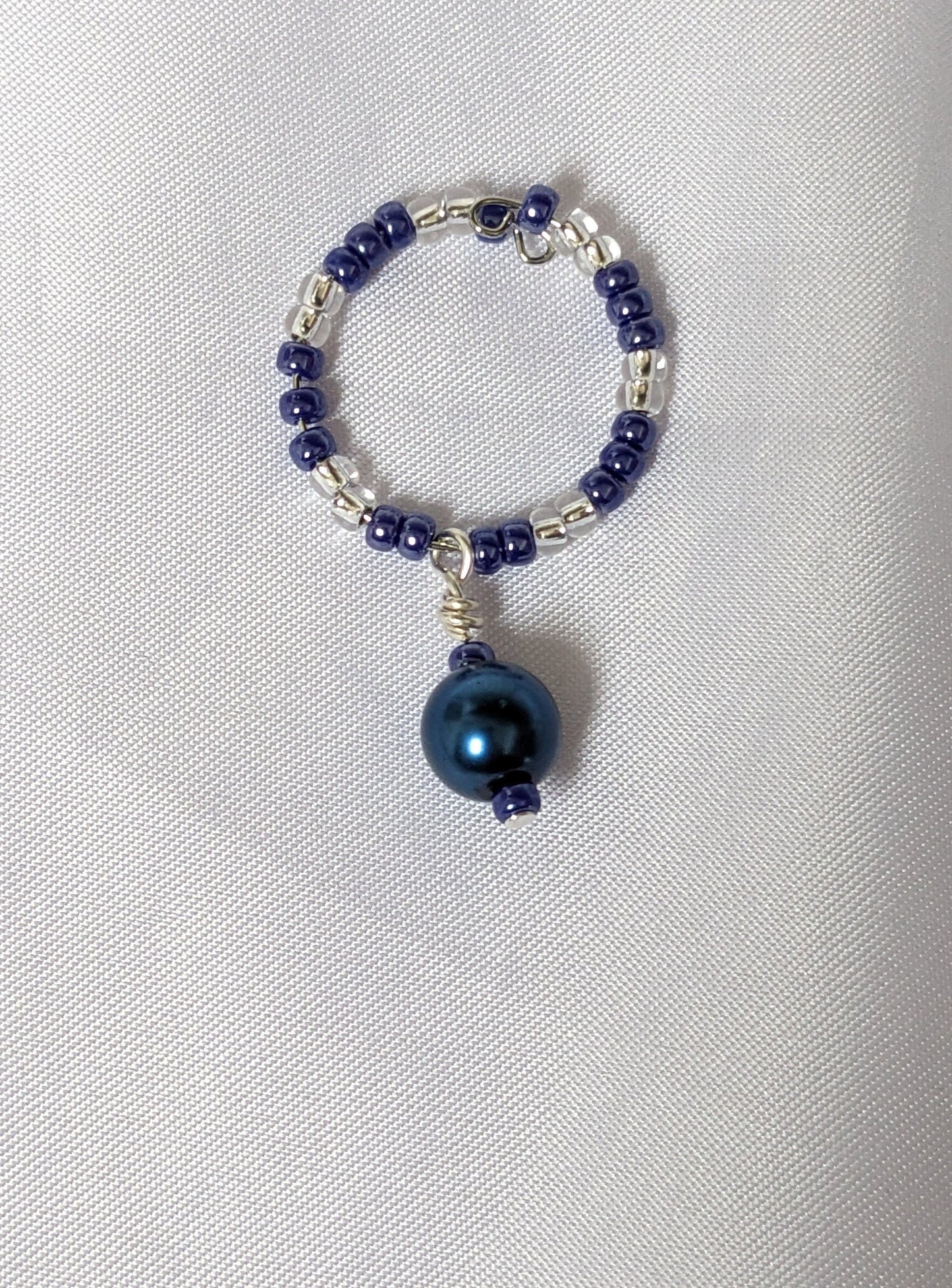 Coloured Wine Glass Charms - Wire Wrapped Pearlescent Glass Bead Wine Glass Charms