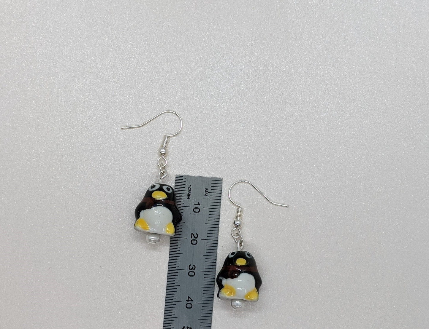 Penguin Earrings, Christmas jewellery, Winter Earrings, penguin jewellery, Earrings for a penguin lover gift, silver hooks, surgical steel