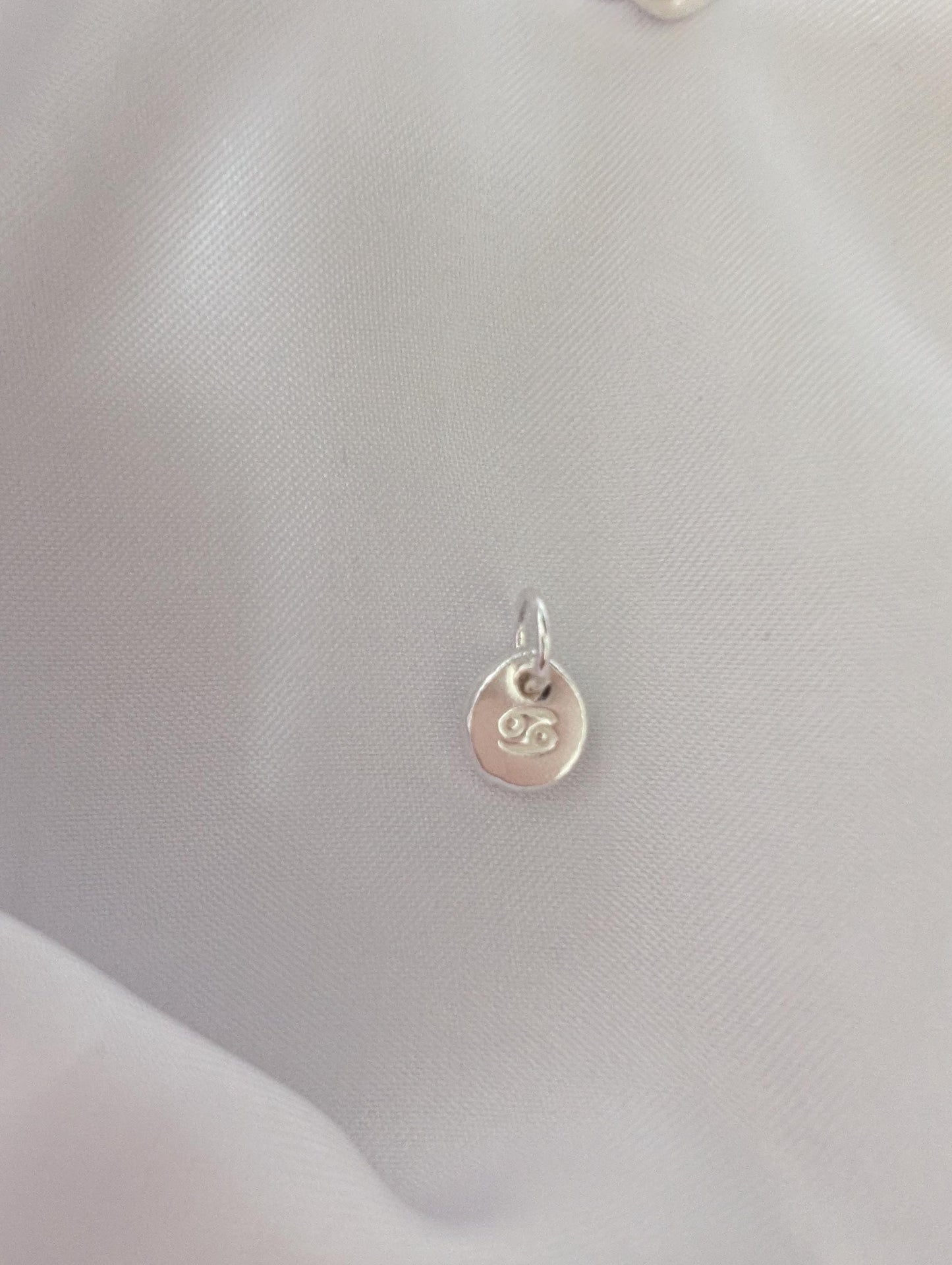 Handmade hand stamped sterling silver star sign charms - astrology charms