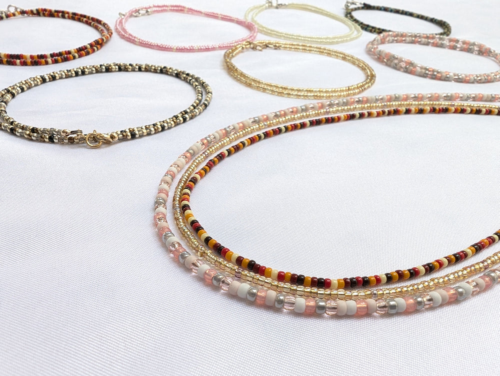 Handmade Beaded Necklaces, Bracelets and Anklets