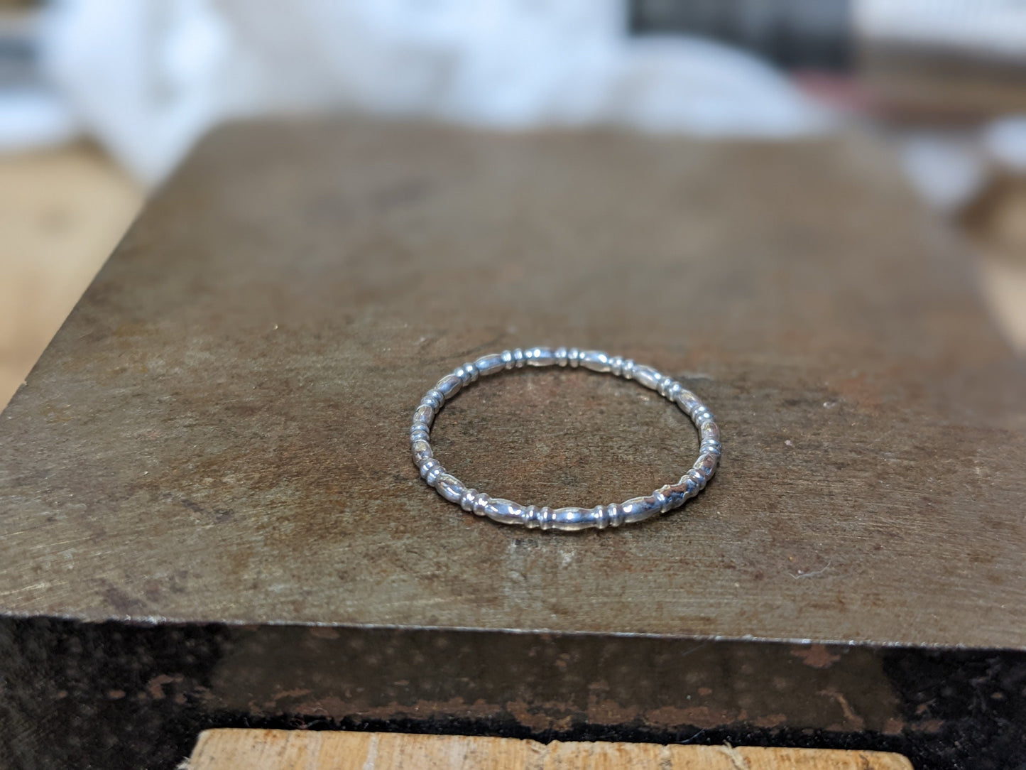 Sterling Silver Handmade Smooth Textured Ring
