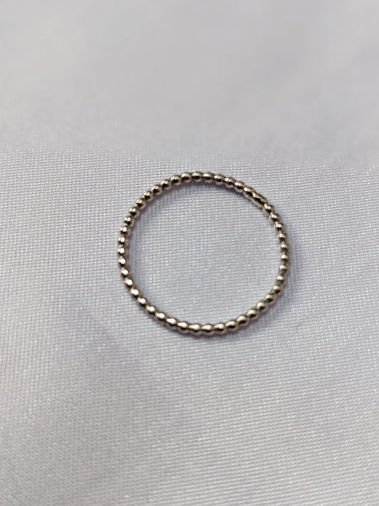 Sterling Silver Bead Effect Stacking Ring | Sterling Silver Bubble Ring