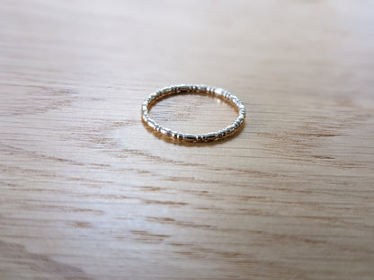 Sterling Silver Handmade Smooth Textured Ring
