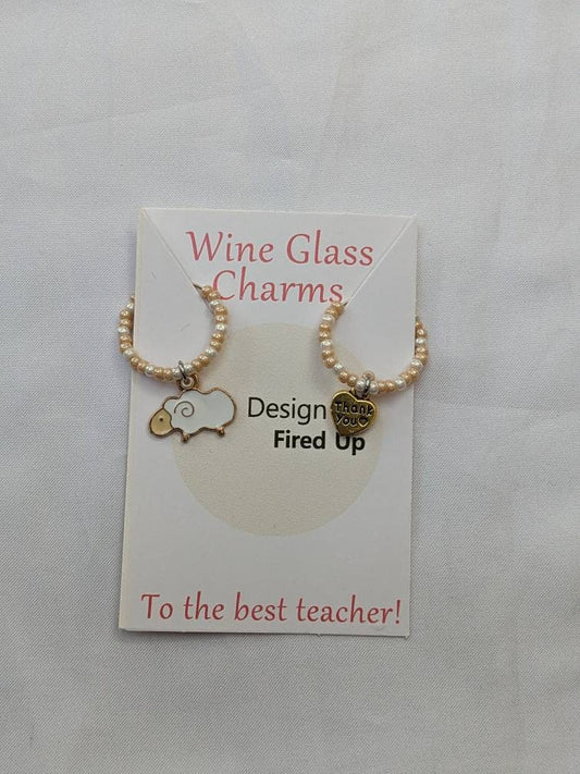 Wine Glass Charms Thank You Gift | Teacher Gift