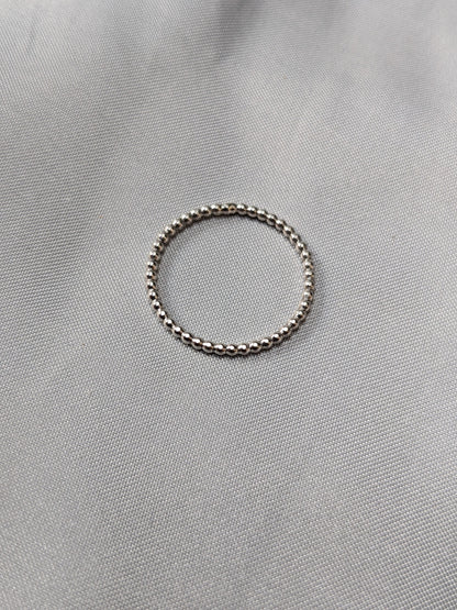 Sterling Silver Bead Effect Stacking Ring | Sterling Silver Bubble Ring