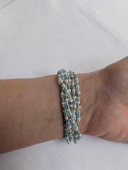 Handmade long beaded Lariat style necklace | Clasp free Y necklace