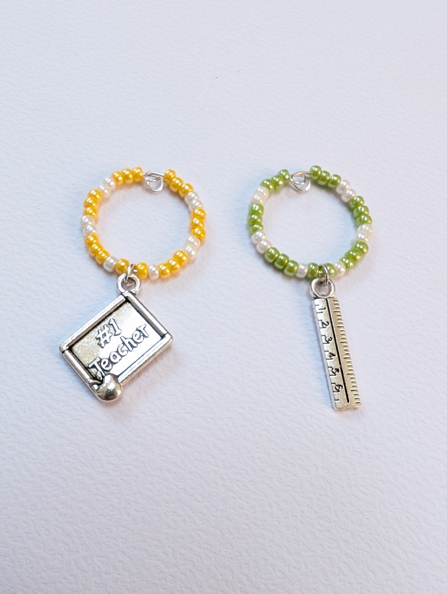 School End of Year Gift | Teacher Thank you Gift | Wine Glass Charms