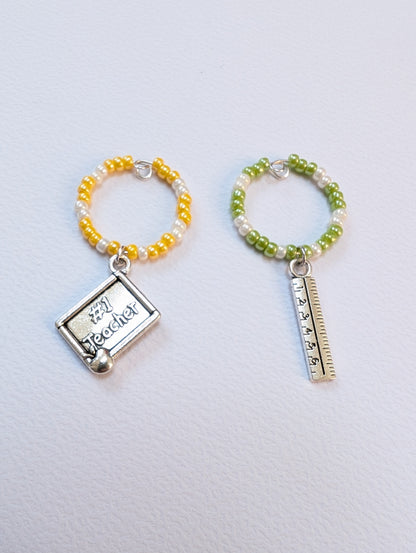 School End of Year Gift | Teacher Thank you Gift | Wine Glass Charms