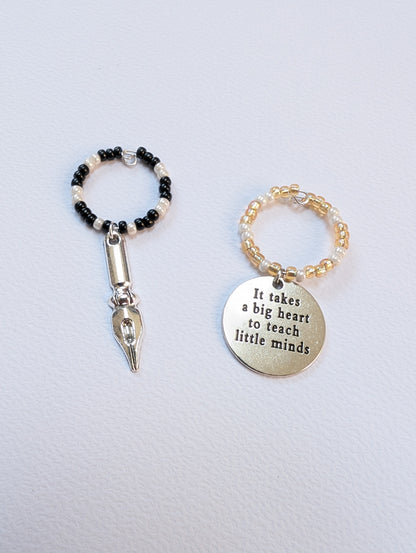 School End of Year Gift | Teacher Thank you Gift | Wine Glass Charms
