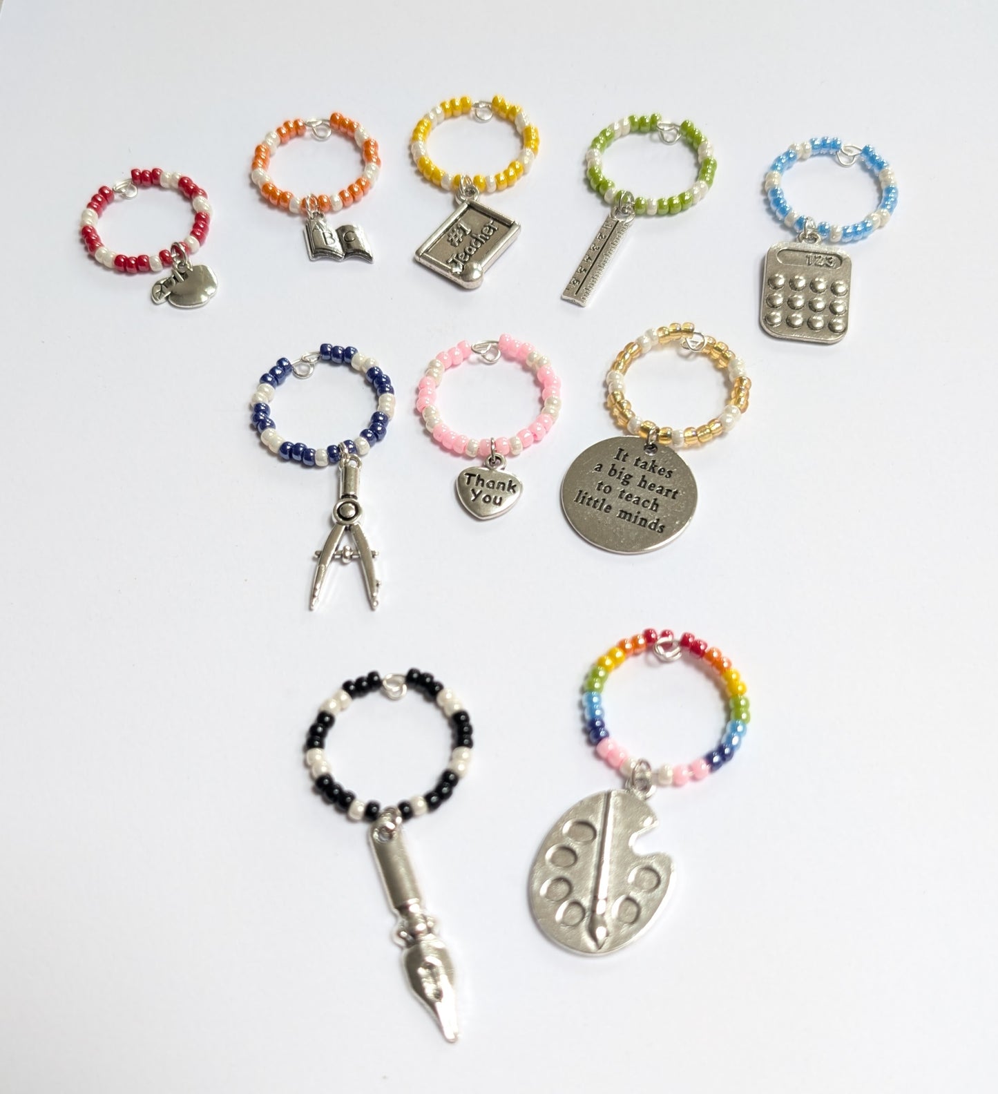 School End of Year Gift | Teacher Thank you Gift | Wine Glass Charms