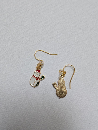 Festive Snowman Earrings