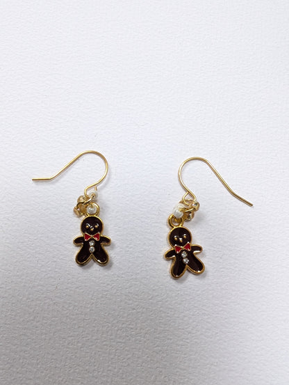 Gingerbread Man Festive Earrings