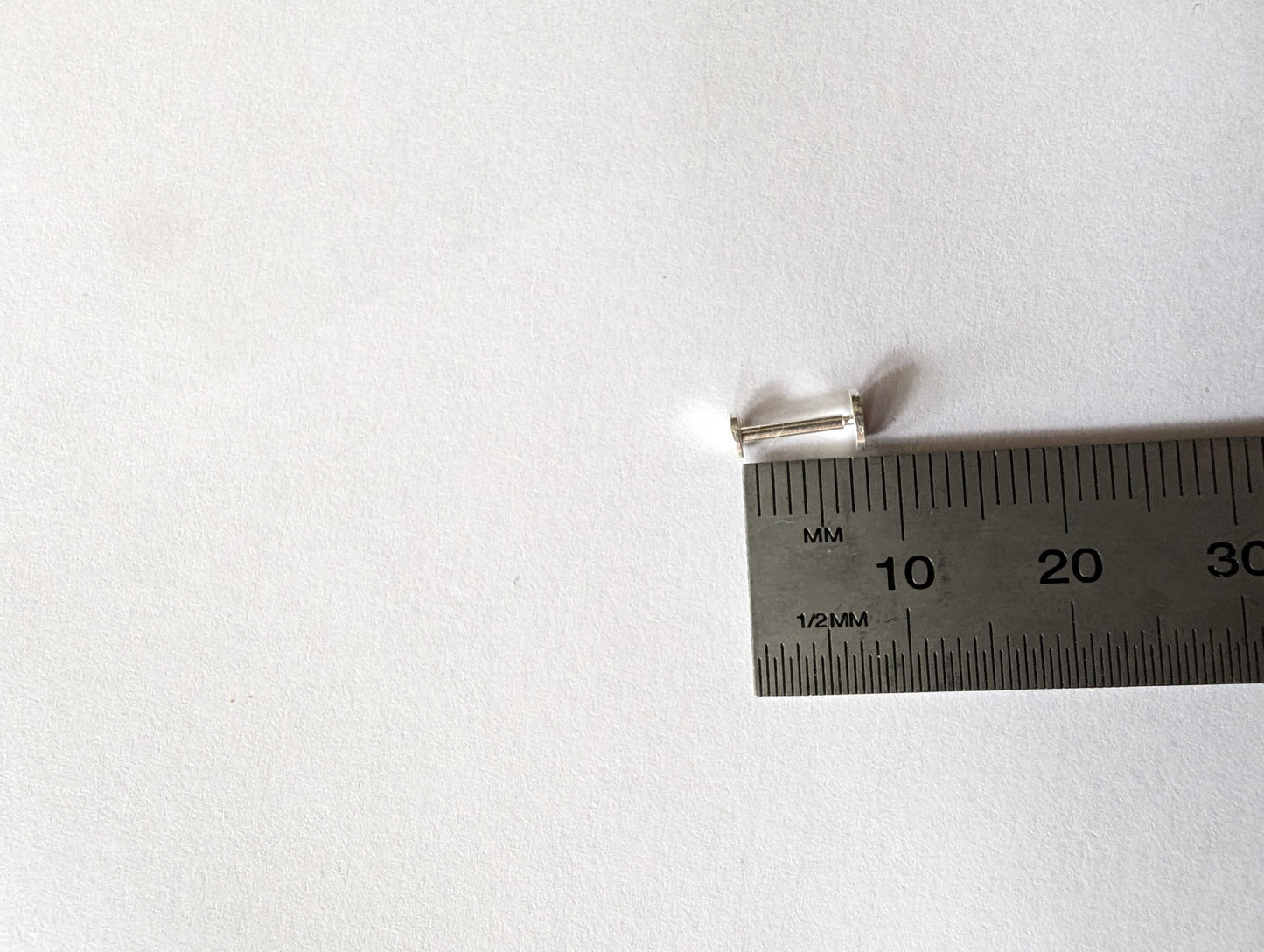 Flat Back Sterling Silver Labret Earrings | Smiley Labret Earrings