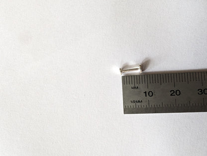 Flat Back Sterling Silver Labret Earrings | Smiley Labret Earrings