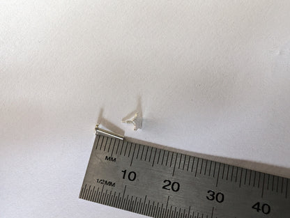 Flat Back Sterling Silver Labret Earrings | Star Labret Earrings
