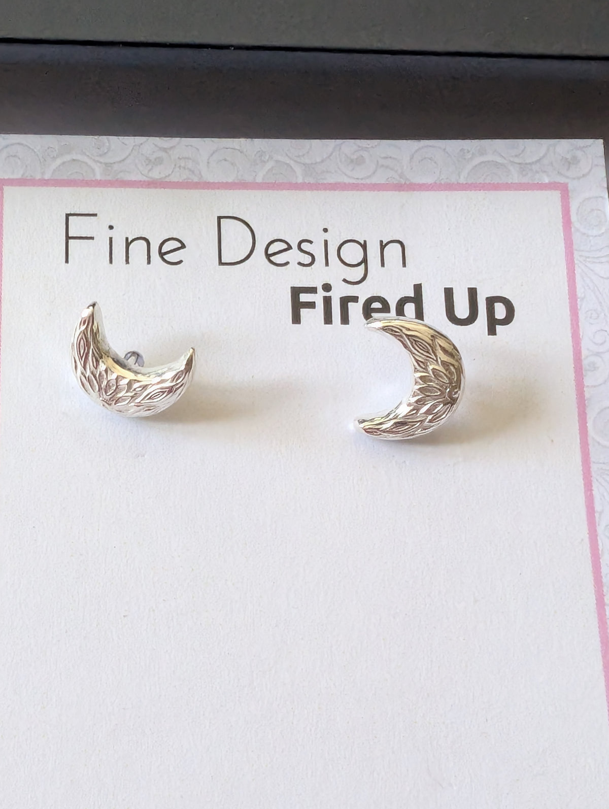 Sterling Silver Handmade Crescent Moon Earrings