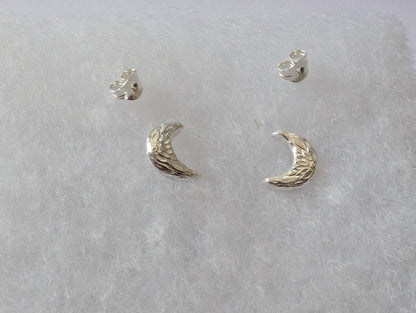 Sterling Silver Handmade Crescent Moon Earrings