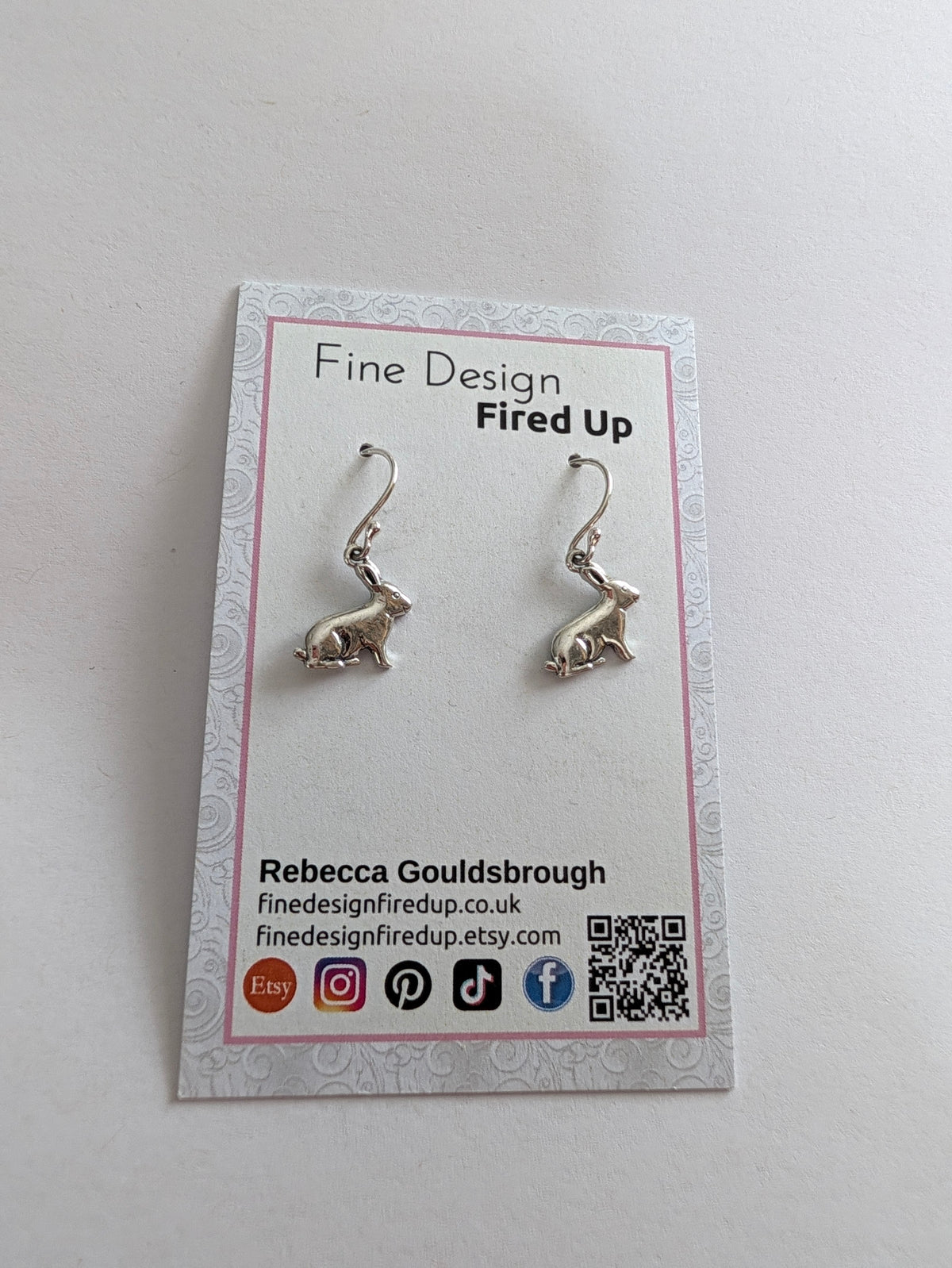 Sterling Silver Rabbit Drop Earrings
