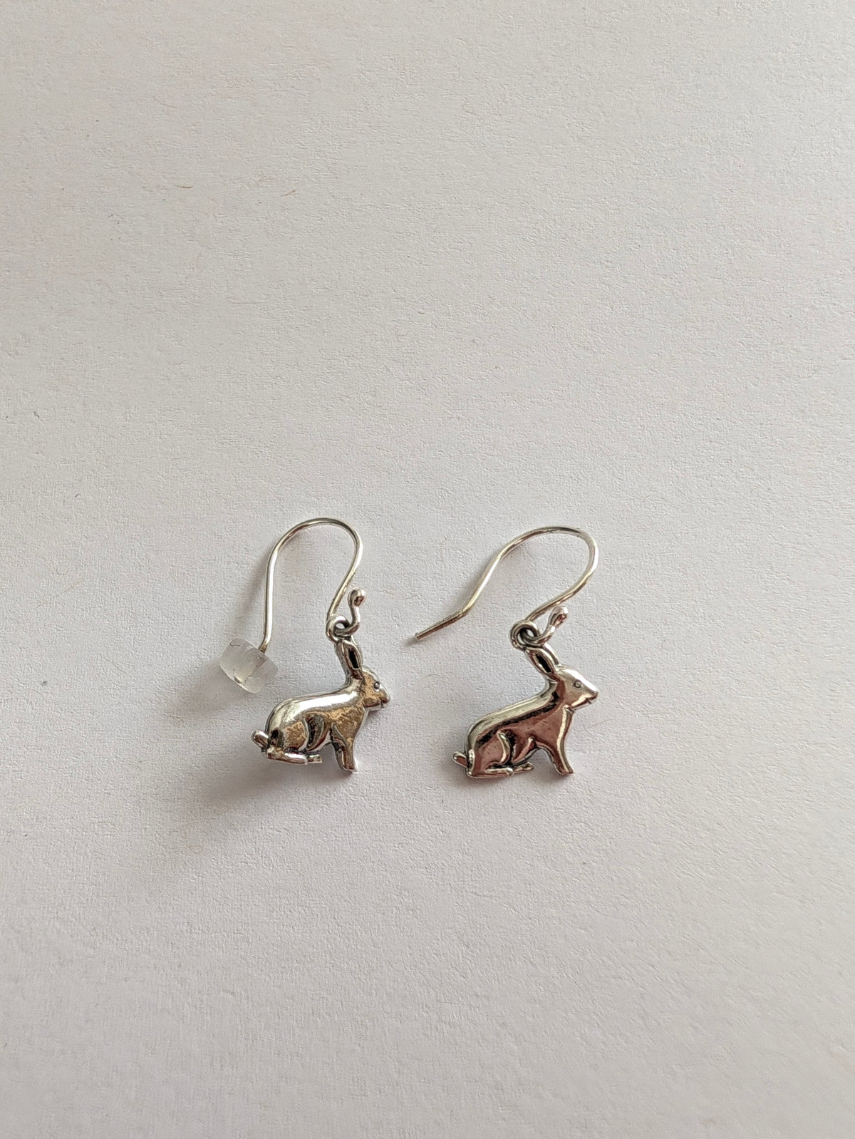 Sterling Silver Rabbit Drop Earrings