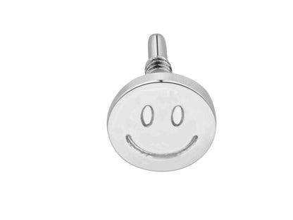 Flat Back Sterling Silver Labret Earrings | Smiley Labret Earrings