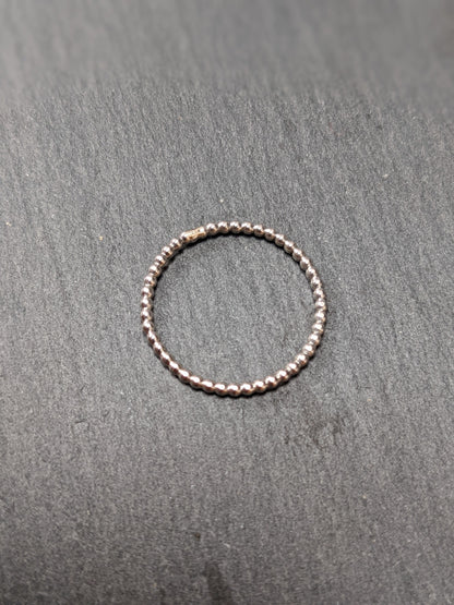 Sterling Silver Bead Effect Stacking Ring | Sterling Silver Bubble Ring