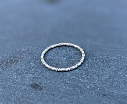 Sterling Silver Handmade Smooth Textured Ring