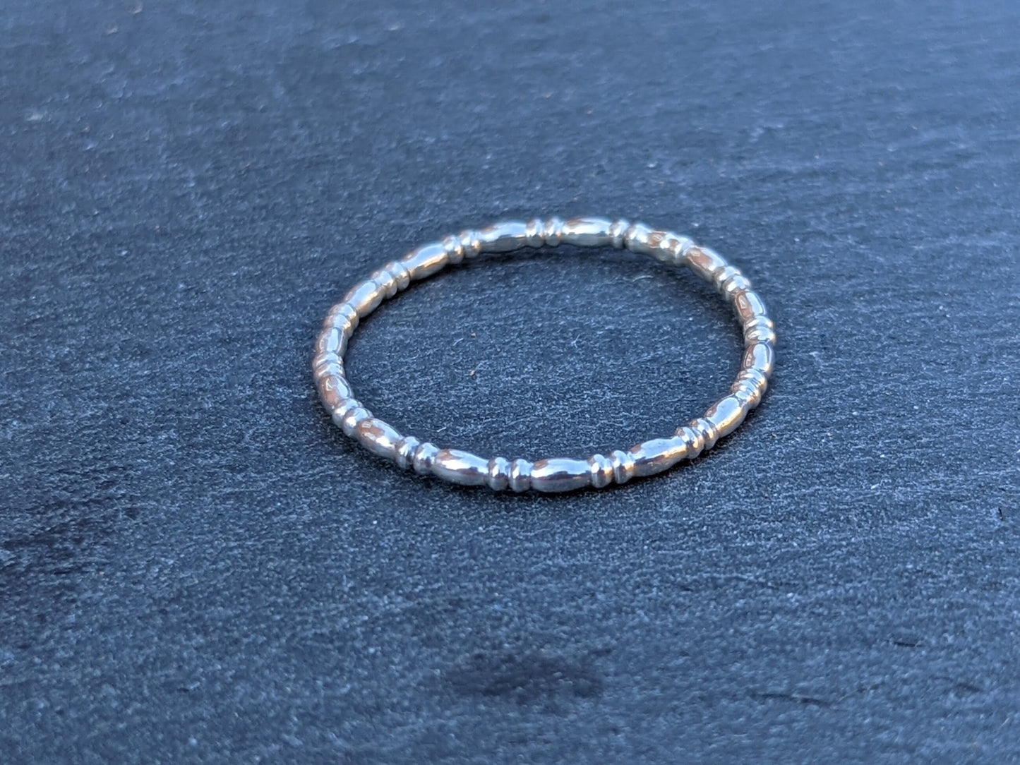 Sterling Silver Handmade Smooth Textured Ring