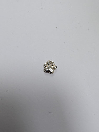Handmade Paw Print Charm Necklace | Dainty Sterling Silver Paw Print Pendant